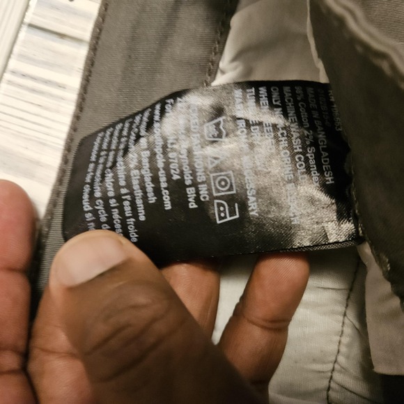 WT02 Chino Pants Mens 34x30 Gray Straight Leg‎ Flat Front Twill Workwear Office - Picture 8 of 9